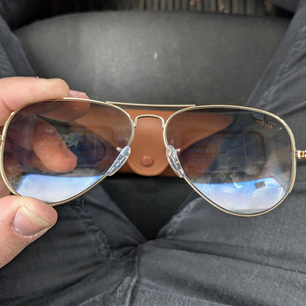 Ray-Ban Gold Frame Sunglasses